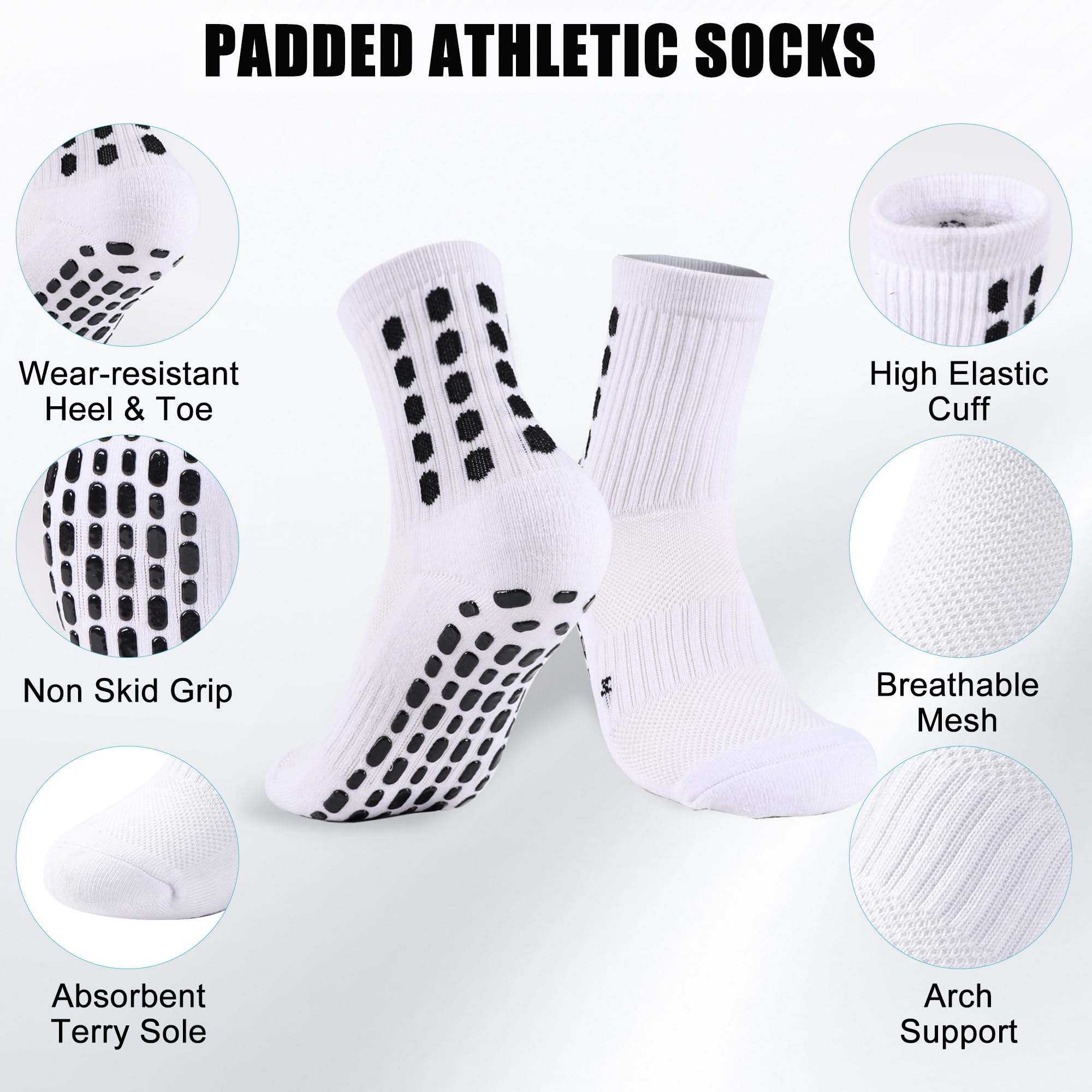 4/8 Pasang Kaus Kaki Sepak Bol - Athletic Sock Cushion ulasan dan harga