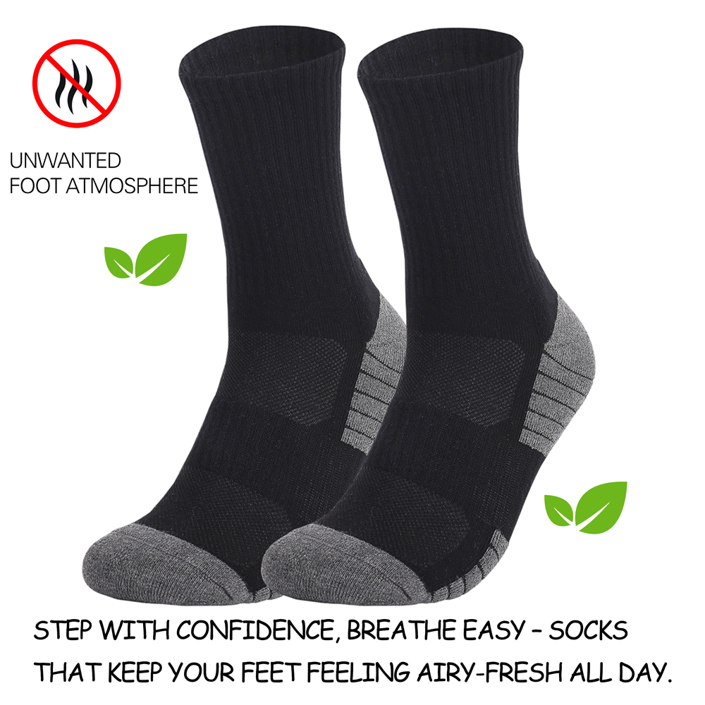 1/3/6 Pasang Kaus Kaki Hiking  - Athletic Sock Cushion ulasan dan harga